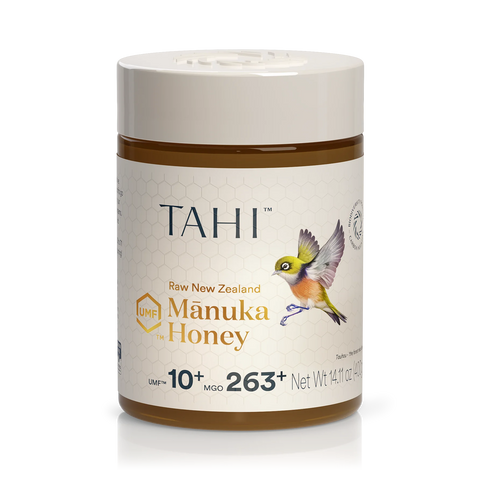 high quality tahi manuka honey from new zealand certified umf 10+ mgo 263+ for daily wellness and immune support, 400gr. 14.1oz