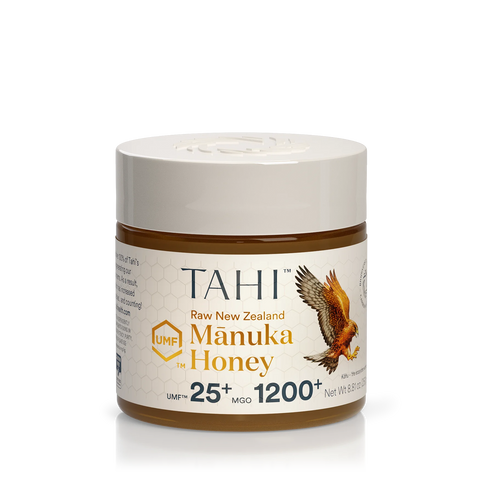 premium, rare and exceptional highest grade tahi manuka honey from new zealand certified umf 25+ mgo 1200+ for targeted care improved immune support skin care and gut health 250gr 8.8oz