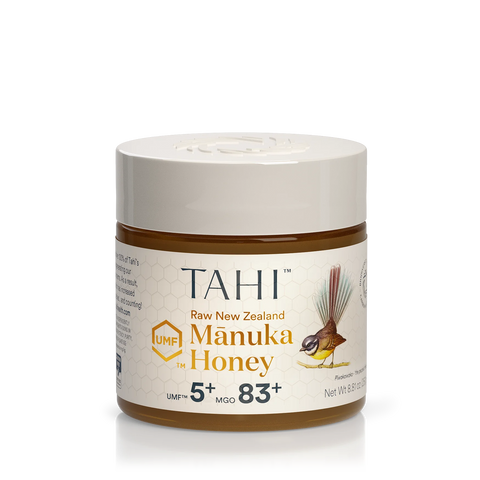 delicious high quality tahi manuka honey from new zealand certified umf 5+ mgo 83+ for daily wellness and vitality, immune support 250gr. 8.8oz
